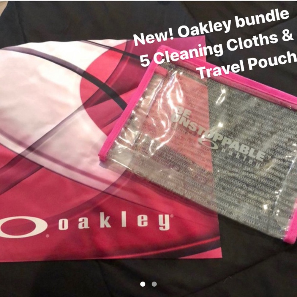 🆕 5 - Oakley Cleaning Cloth & Pouch Bundle